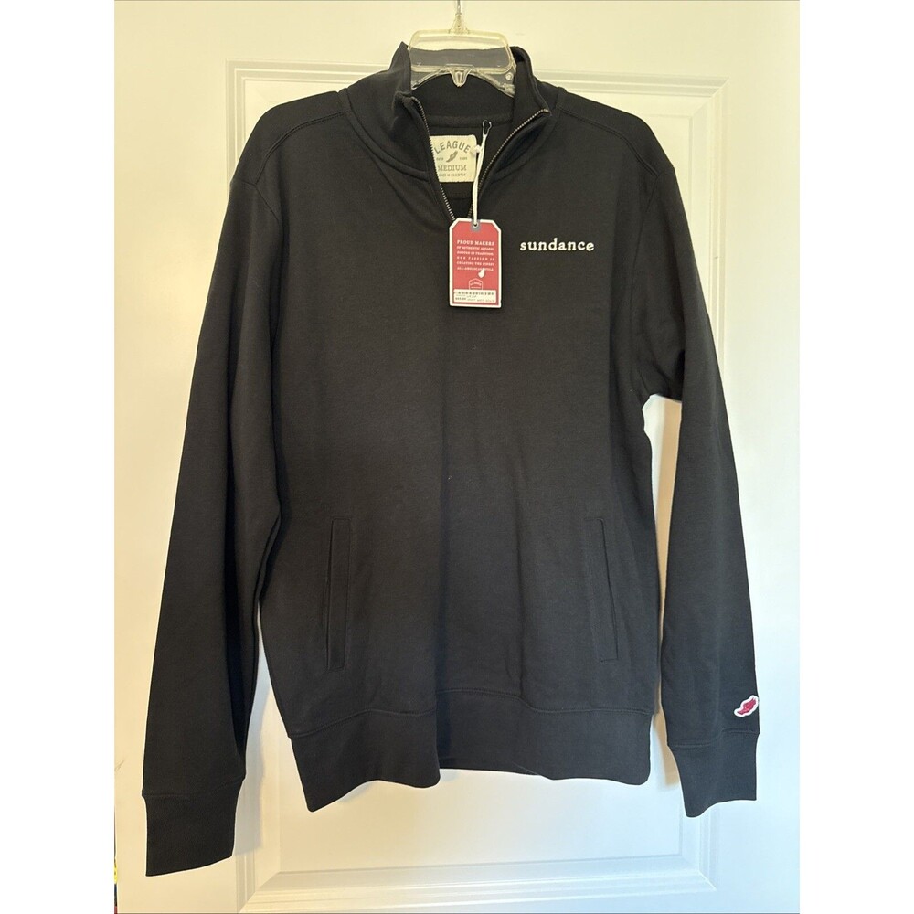 Sundance Film Festival ADULT MEDIUM  1/4 Zip Black Knit Pullover New w/ Tags